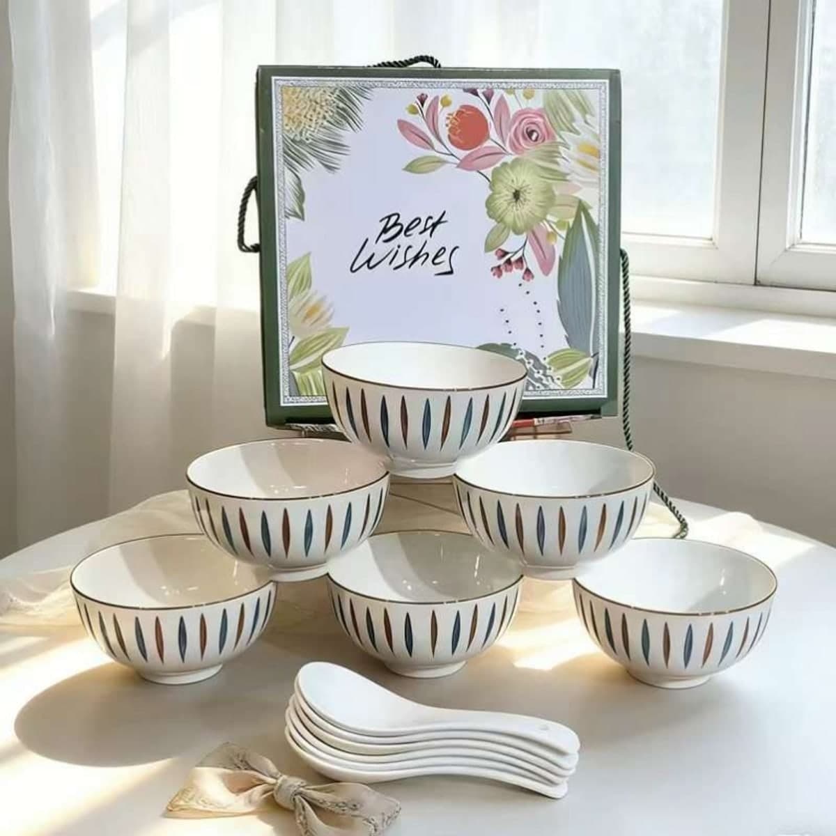 European Ceramic Bowl and Plate Gift Set