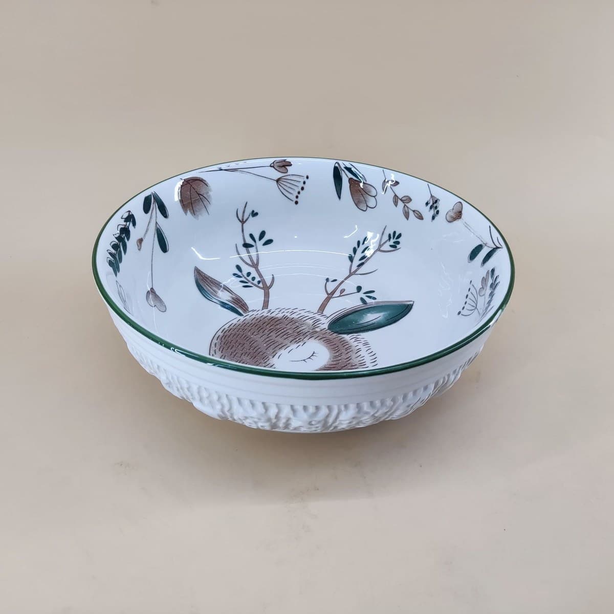 Hand-Painted Ceramic Soup Bowl detail 2