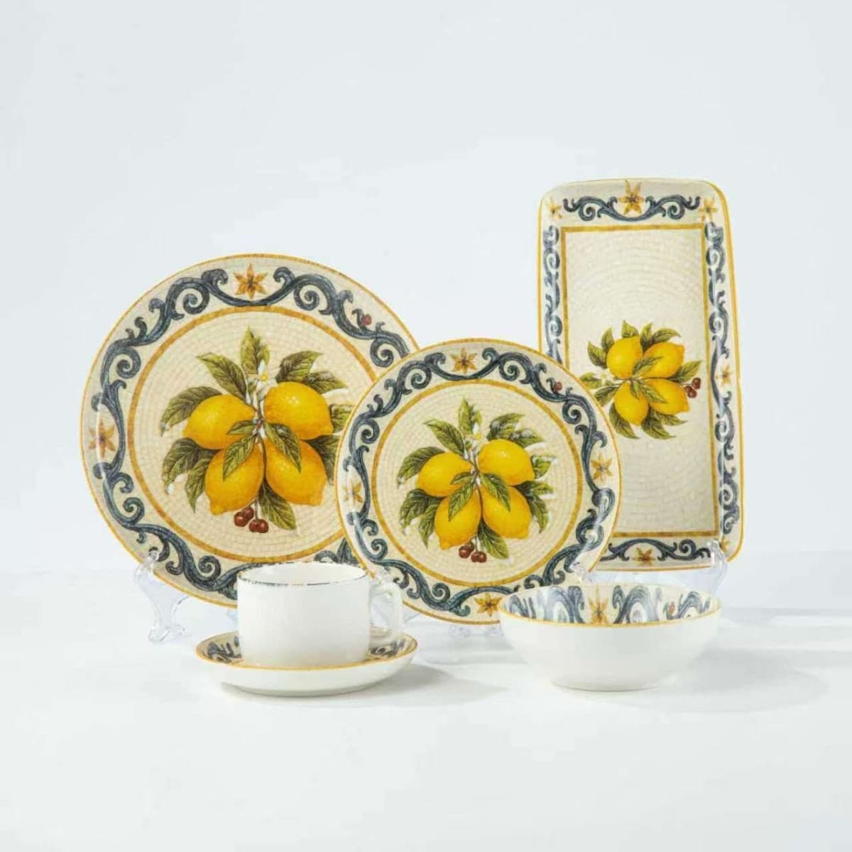 Printed Ceramic Dinnerware Set, 32 Pieces alternate view