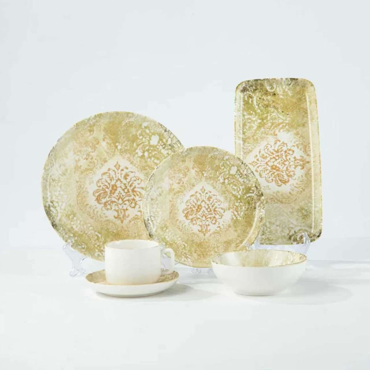 Printed Ceramic Dinnerware Set, 32 Pieces alternate view